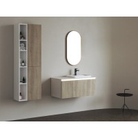 Sapho BRAHEA umývadlo 101x51, 5cm (30+70cm), pravé, biela mat BL101-70R