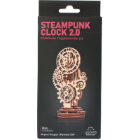 UGEARS 3D puzzle Steampunkové hodiny 2.0, 40 dielikov