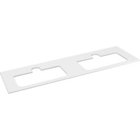 Sapho BRAHEA doska rockstone s 2 otvormi 151, 6x51, 5cm, biela mat BT152-0101