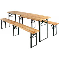 Pivný záhradný set LAGER - stôl + 2 lavice 220 cm