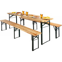 Pivný záhradný set LAGER - stôl + 2 lavice 220 cm