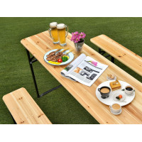 Pivný záhradný set LAGER - stôl + 2 lavice 220 cm