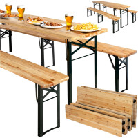 Pivný záhradný set LAGER - stôl + 2 lavice 220 cm