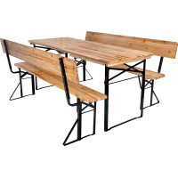 Pivný záhradný set PORTER - stôl + 2 lavice