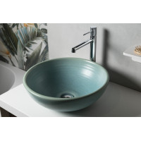 Sapho ATTILA keramické umývadlo, priemer 43cm, tyrkysová DK018