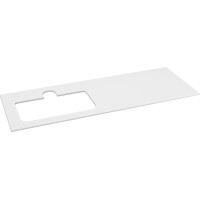 Sapho BRAHEA doska rockstone s otvorom 141x51,5cm (70+70cm), ľavá, biela mat BL141-0101-L