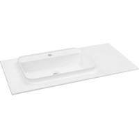 Sapho BRAHEA umývadlo 101x51,5cm, (80+20cm) ľavé, biela mat BL101-80L
