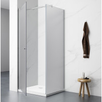Aqualine PILOT štvorcový sprchovací kút 1000x1000 mm, sklo Brick PT100-01