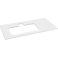 Sapho BRAHEA doska rockstone s otvorom 101x51, 5cm (80+20cm), ľavá, biela mat BL101-0101-L-80