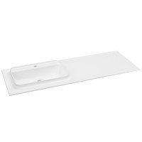 Sapho BRAHEA umývadlo 141x51, 5cm (70+70cm), ľavé, biela mat BL141L