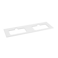 Sapho BRAHEA doska rockstone s 2 otvormi 161x51,5cm (80+80cm), biela mat BL161-0101-80