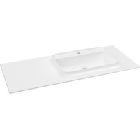 Sapho BRAHEA umývadlo 121x51, 5cm (30+90cm), pravé, biela mat BL121R