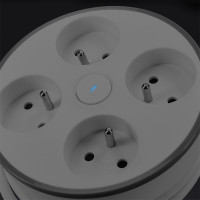 Solight 4z predlžovací prívod, 2m, 3 x 1mm2, biely, vypínač