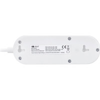Solight 2z + USB A + C 17W, cestovný predlžovací prívod 1.5m, biely