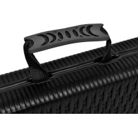 Skladacia cateringová lavica RATTAN 180 cm - čierna