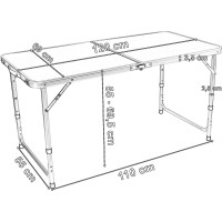 Campingová zostava TRAMP BLACK WOOD 120x60 cm - čierna