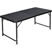 Campingová zostava TRAMP BLACK WOOD 120x60 cm - čierna