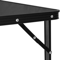 Campingová zostava TRAMP BLACK WOOD 120x60 cm - čierna