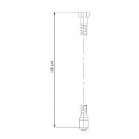 Sapho SOFTFLEX plastová sprchová hadica, 120cm, gun metal 1208-10GM