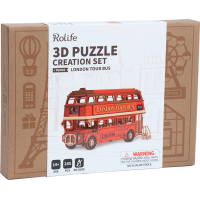ROBOTIME Rolife DIY 3D drevené puzzle Londýnsky double-decker 245 dielikov