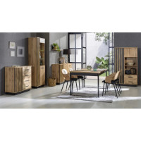 Regál LAMELO LA4 - dub wotan/čierny