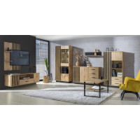 Regál LAMELO LA4 - dub wotan/čierny