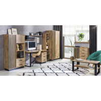 Regál LAMELO LA4 - dub wotan/čierny