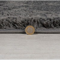 Kusový koberec Shaggy Teddy Charcoal štvorec