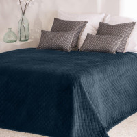 Prikrývka na posteľ BEDDO Velvet 170x210 cm - tmavo modrý