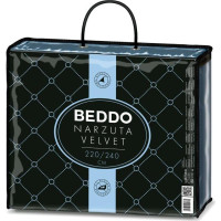 Prikrývka na posteľ BEDDO Velvet 220x240 cm - tmavo modrý