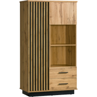 Regál LAMELO LA4 - dub wotan/čierny