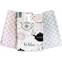 Sada bavlnených utierok 3 ks KUKE - 40x60 cm - Čajová kanvica