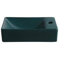 Sapho MARGITHA keramické umývadlo 38x22cm, otvor pre batériu vpravo, petrolejová MGT38220