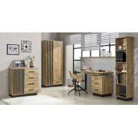 Regál LAMELO LA4 - dub wotan/čierny