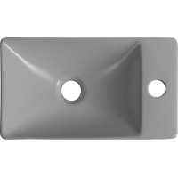 Sapho MARGITHA keramické umývadlo 38x22cm, otvor pre batériu vpravo, šedá MGT3822GR