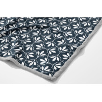 Deka prehoz SHERPA 150x200 cm - Ornamenty - tmavo šedá / biela