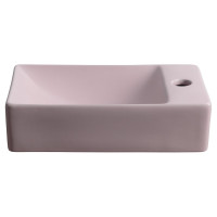 Sapho MARGITHA keramické umývadlo 38x22cm, otvor pre batériu vpravo, ružová MGT38222
