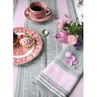 Žakárová kuchynská utierka CARINO 005 - 40x60 cm - ružová/sivá