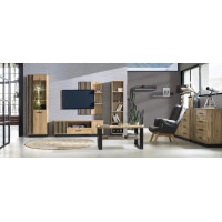 Regál LAMELO LA4 - dub wotan/čierny