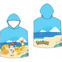 Detská rýchloschnúca osuška s kapucňou POKEMON Pláž 50x100 cm