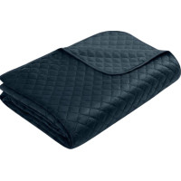 Prikrývka na posteľ BEDDO Velvet 220x240 cm - tmavo modrý