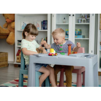 Detský stolček s dvoma stoličkami TEGGI MULTIFUN - tmavo béžový