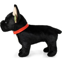Rappa Plyšový francúzsky buldoček čierny s obojkom stojaci 30 cm ECO-FRIENDLY