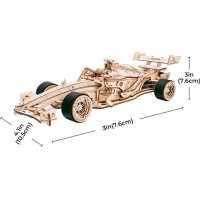 RoboTime 3D drevená skladačka Závodné auto