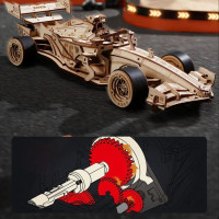 RoboTime 3D drevená skladačka Závodné auto
