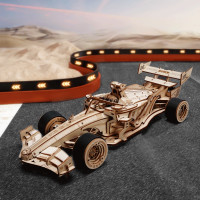 RoboTime 3D drevená skladačka Závodné auto
