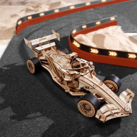 RoboTime 3D drevená skladačka Závodné auto