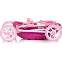 CHIPOLINO Hlboký kočík pre bábiky Daisy Pink linen