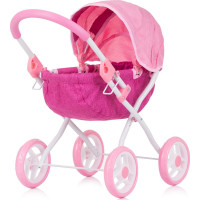 CHIPOLINO Hlboký kočík pre bábiky Daisy Pink linen