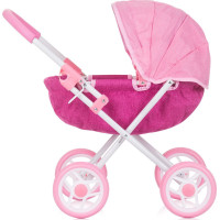 CHIPOLINO Hlboký kočík pre bábiky Daisy Pink linen